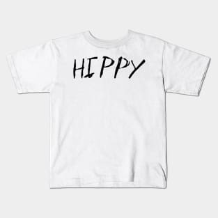 Dark and Gritty Hippy Text Kids T-Shirt